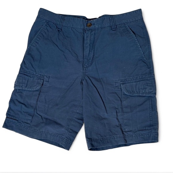 Men's Blue Textured Cargo Shorts. 32” - Picture 1 of 6